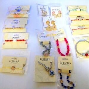 D'Bello Accessories Lot Of 14 Elegant Jewelry Set Earrings Bracelets Accessories